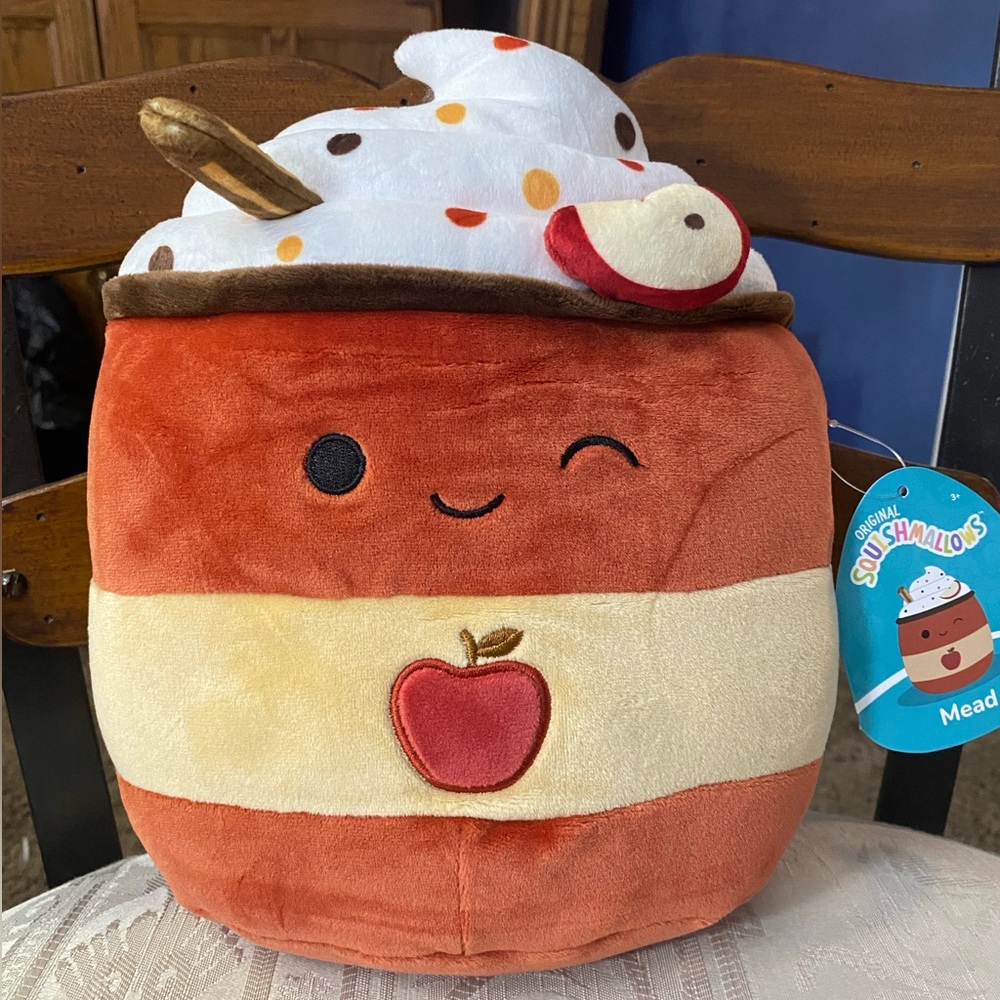 Squishmallow Mead Apple Cider, 8" Plush NWT Halloween, Fall Stuffed Animal